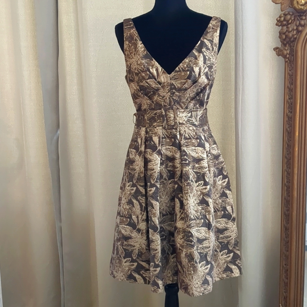 Eva Franco vintage gold cocktail dress
